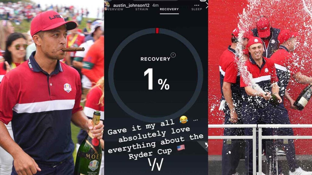 Austin Johnson's Whoop data reveals just how hard Team USA celebrated their Ryder Cup win.