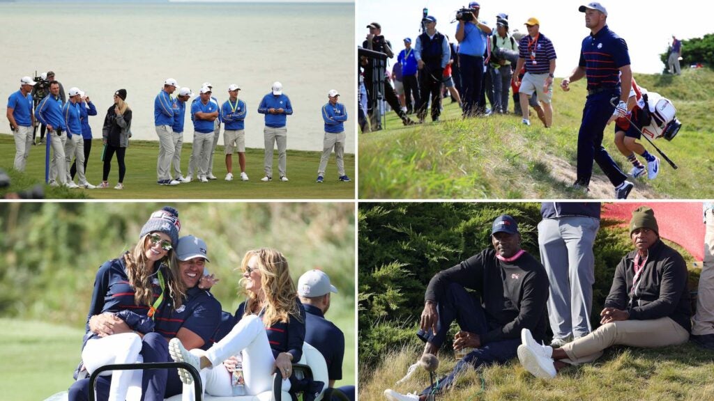 Who are the VIPs walking inside the ropes at the Ryder Cup?