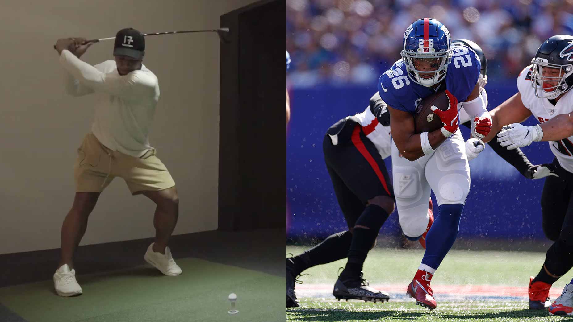 The unique challenge of fitting NFL star Saquon Barkley for golf clubs