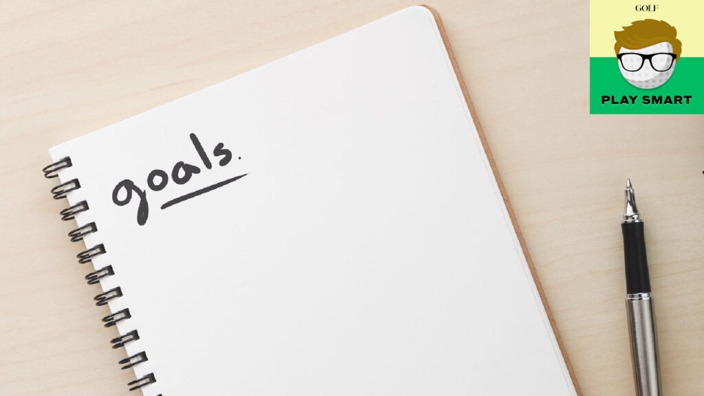 Goals written in notebook