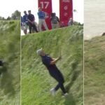 Jordan Spieth hits a shot at the ryder cup