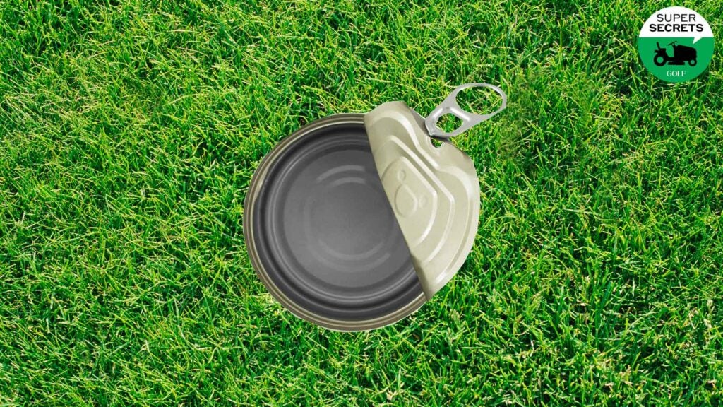 tuna can on lawn