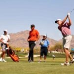 NCAA golfers compete in a tournament