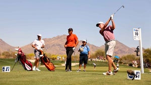 NCAA golfers compete in a tournament