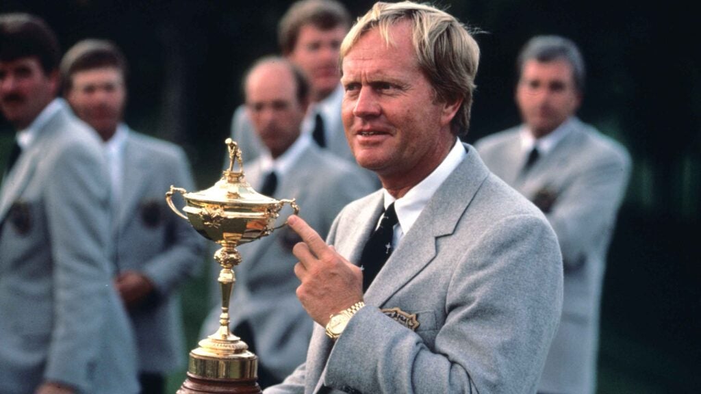nicklaus with ryder cup trophy