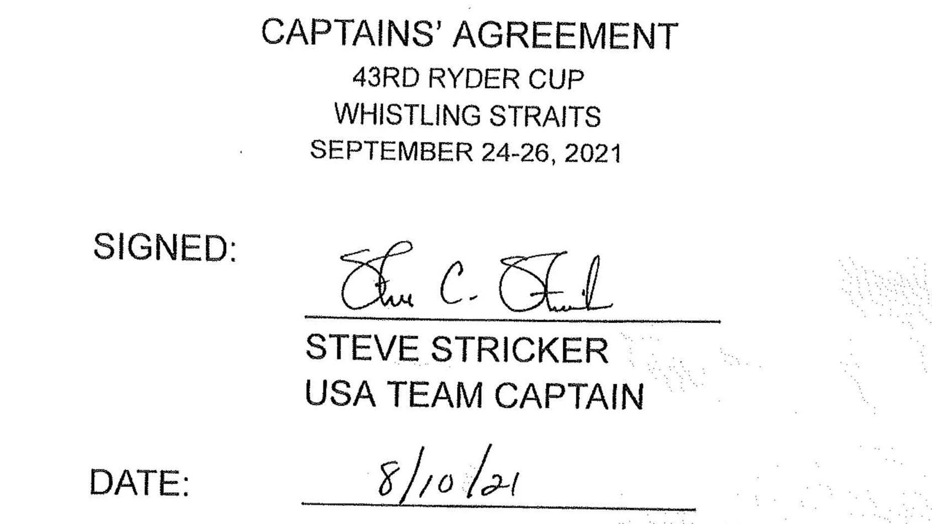 Inside the Ryder Cup Captains' Agreement 9 rules you didn't know existed