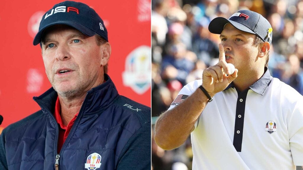Steve Stricker (left) didn't pick Patrick Reed for the 2021 Ryder Cup team.