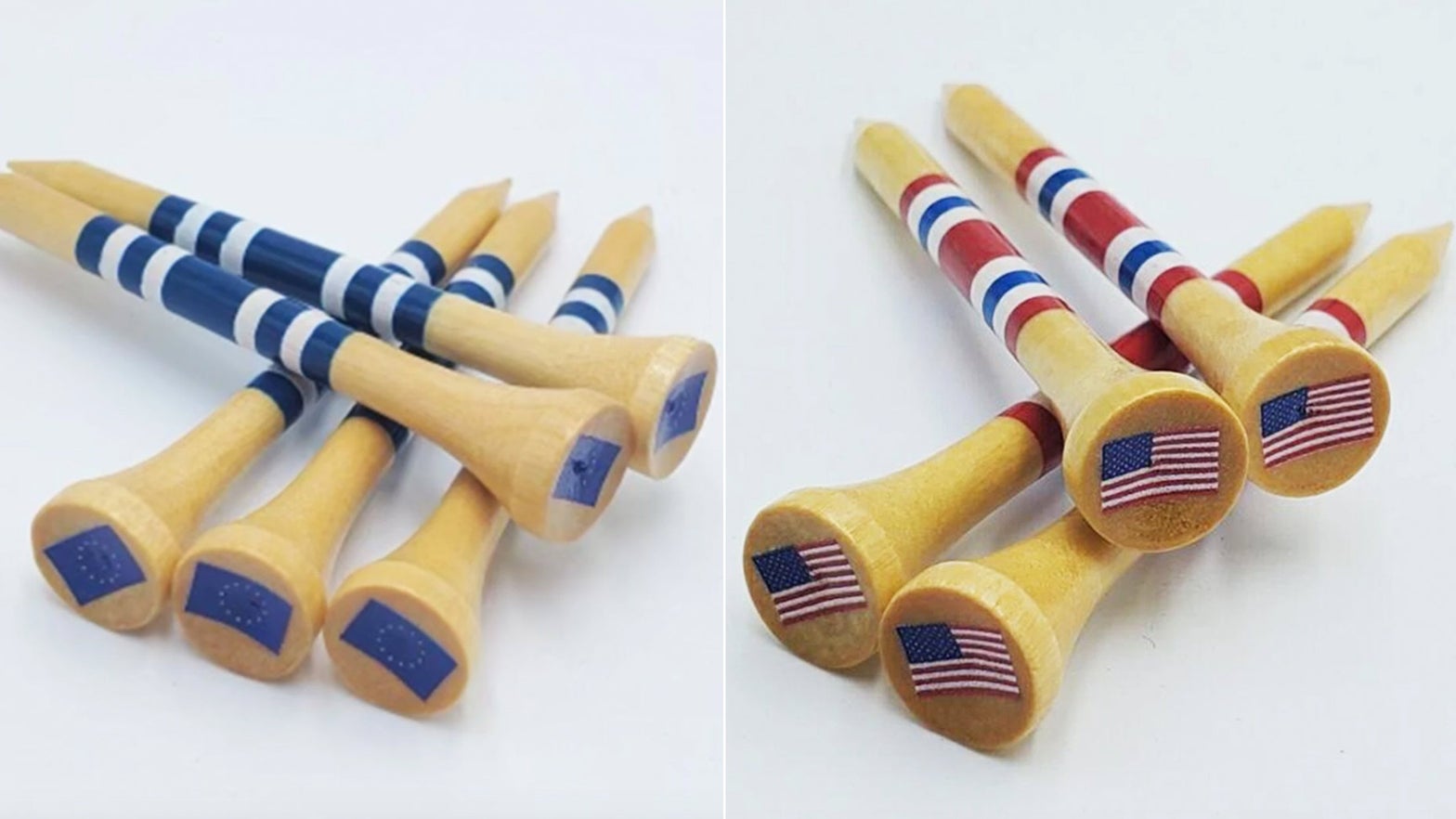 Support your favorite Ryder Cup team with these Western Birch golf tees