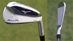 A photo of Keith Mitchell's Mizuno Pro 221 4-iron at the Shriners Open.