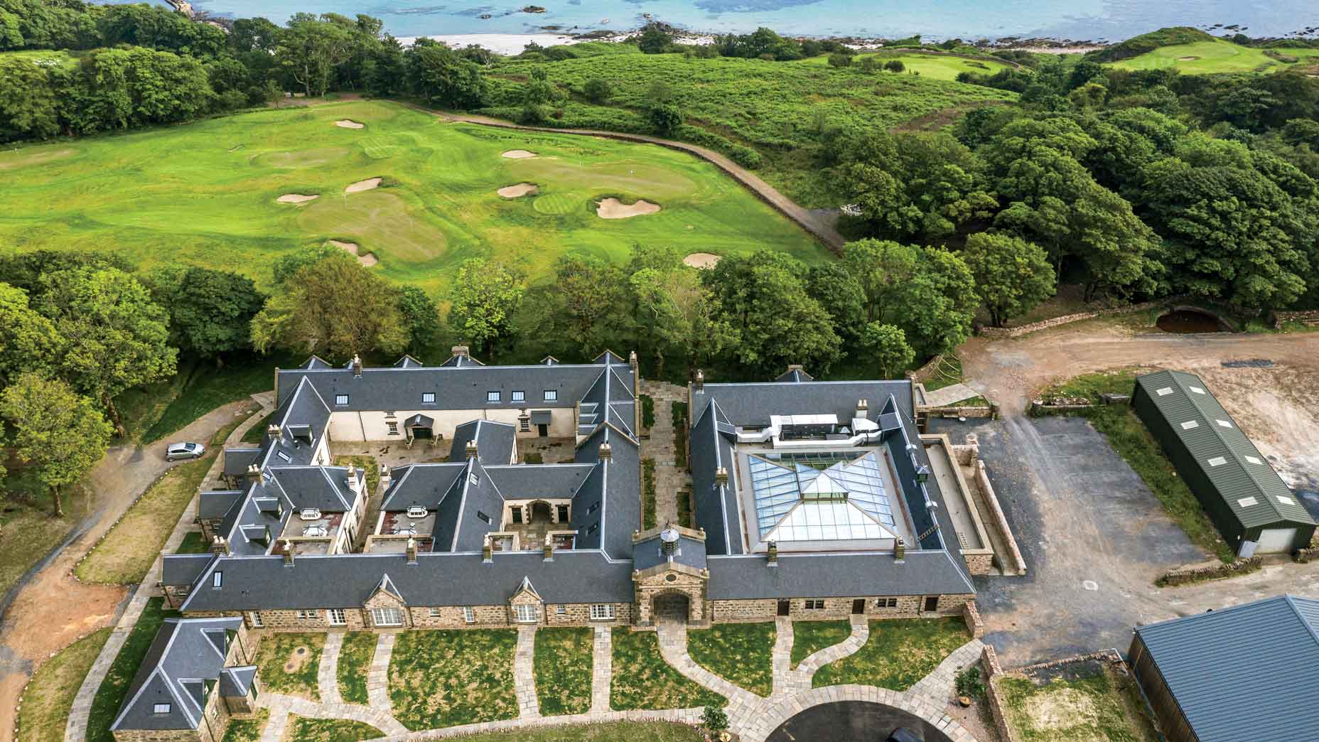 An aerial view of Scotand's Ardfin estate