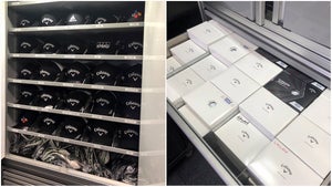Callaway balls and hats on the PGA Tour equipment truck.