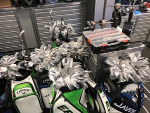 Wedges on the Callaway tour equipment truck.