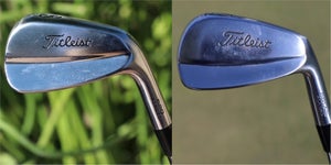Titleist's 620 MB Forged irons (left) vs. Adam Scott's 681.AS Forged irons.