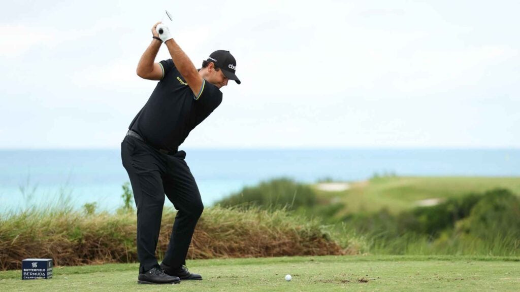 Patrick Reed in his backswing