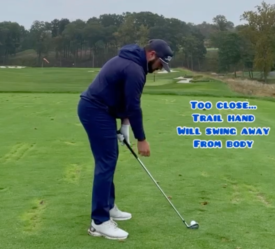 This quick 2-step test will tell you if you're standing too far from the golf  ball