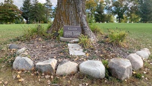 The gravestone outside Montgomery National.