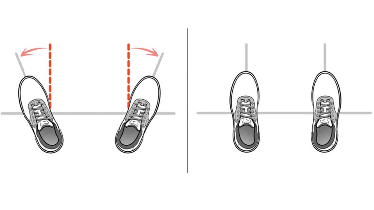 How flaring your feet can help you hit the ball further