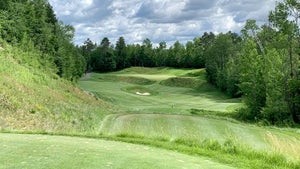 The 13th hole at the quarry at giants ridge.