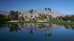 A wide view of mission hills country club's golf course