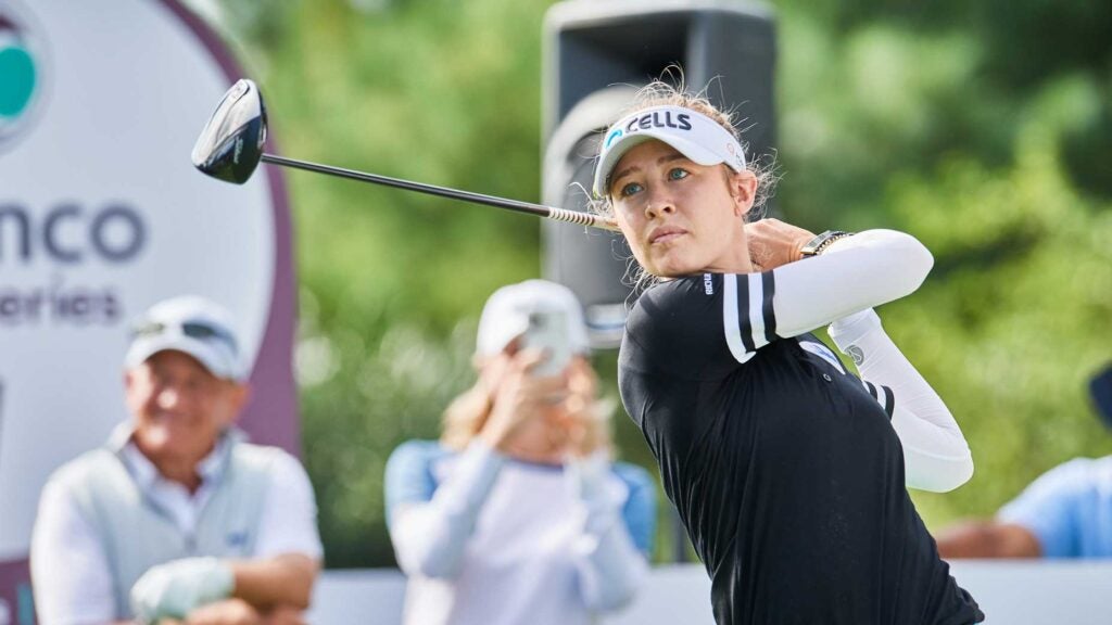 nelly korda in finish position