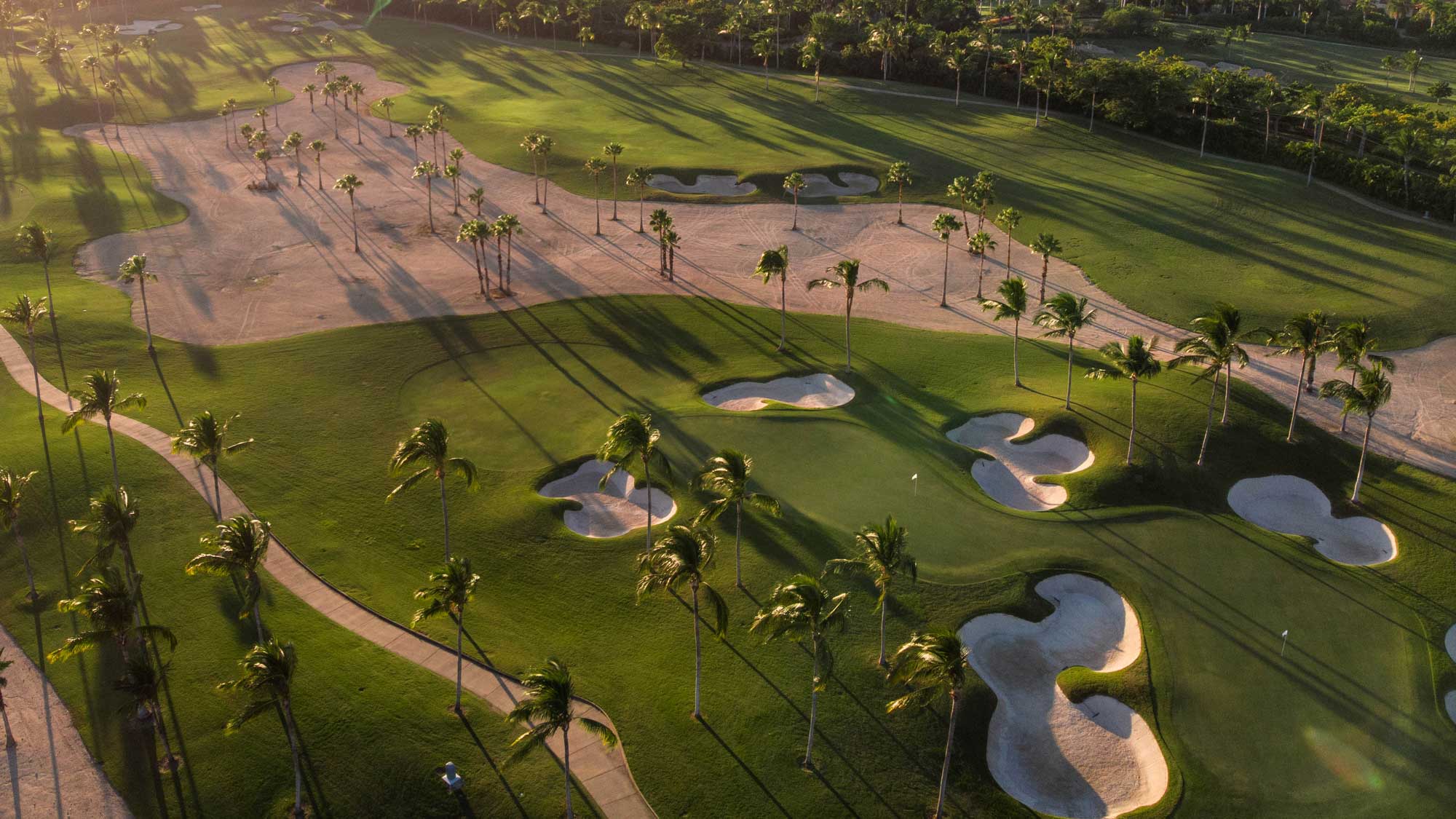 aerial shot of the pacifico course in punta mita