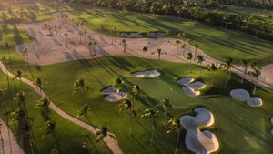 aerial shot of the pacifico course at punta mita