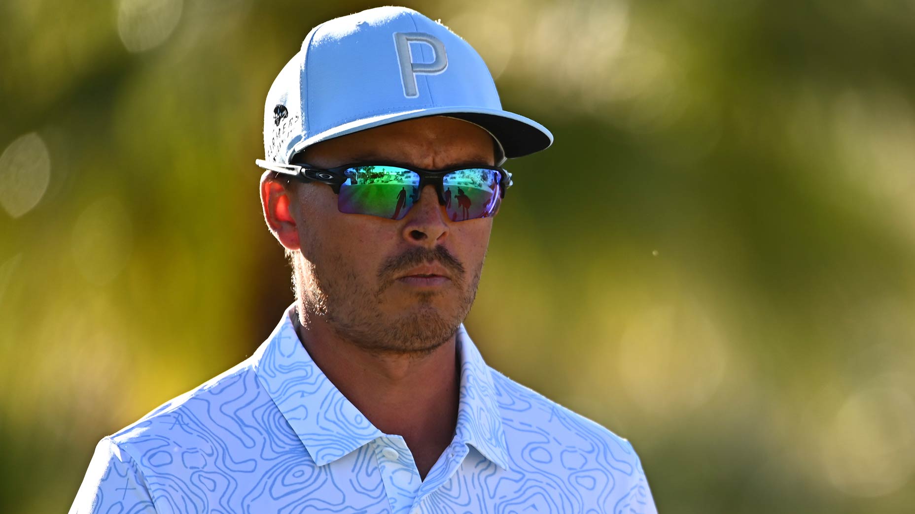 Rickie Fowler looks down the fairway during Round 3 of the 2021 CJ Cup in Las Vegas