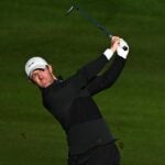 Rory McIlroy hits shot from fairway during practice round at 2021 CJ Cup