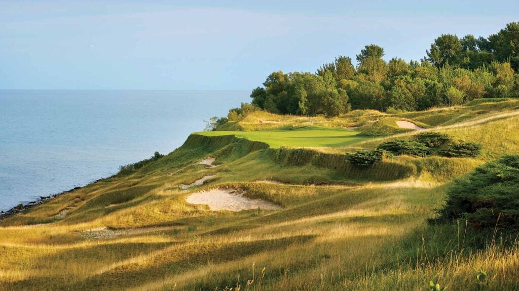 The 17th hole at whistling straits.