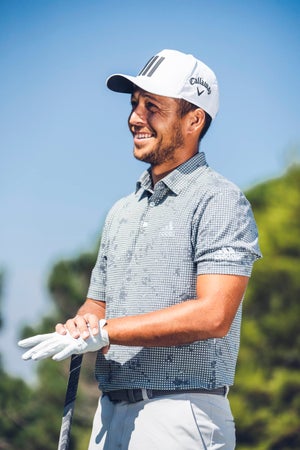 Xander Schauffele smiling at The Grand in San Diego.
