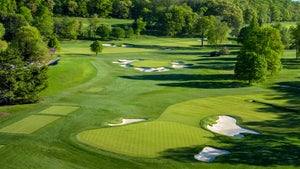 A view of the 15th and 16th holes at Baltusrol's Lower Course
