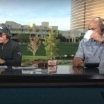 Phil Mickelson and Charles Barkley break down the action during the Koepka vs. DeChambeau match on Friday.