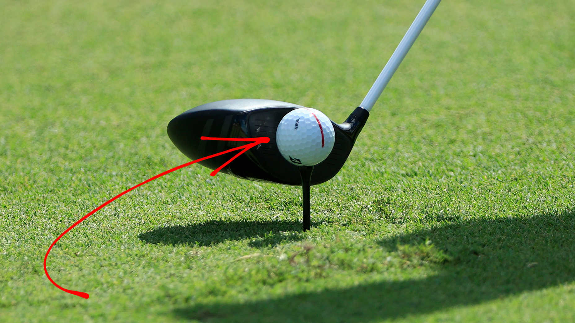 A simple trick to hit the ball straighter off the tee.