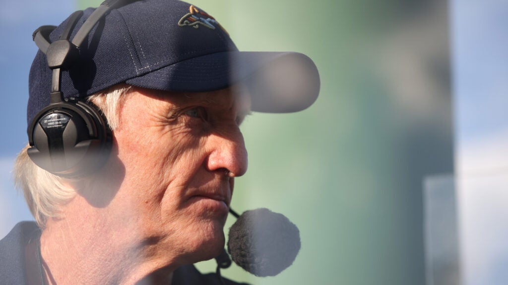 Greg Norman spoke to reporters at the QBE Shootout on Thursday.