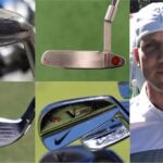 Collage of golf equipment photos from pro golfers