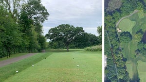 Two views of the 4th hole at Keller Golf Course.