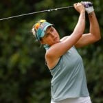 Lexi Thompson plays a shot during the 2021 CME Group Tour Championship