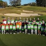LPGA golfers in a group photo after 2021 Q Series