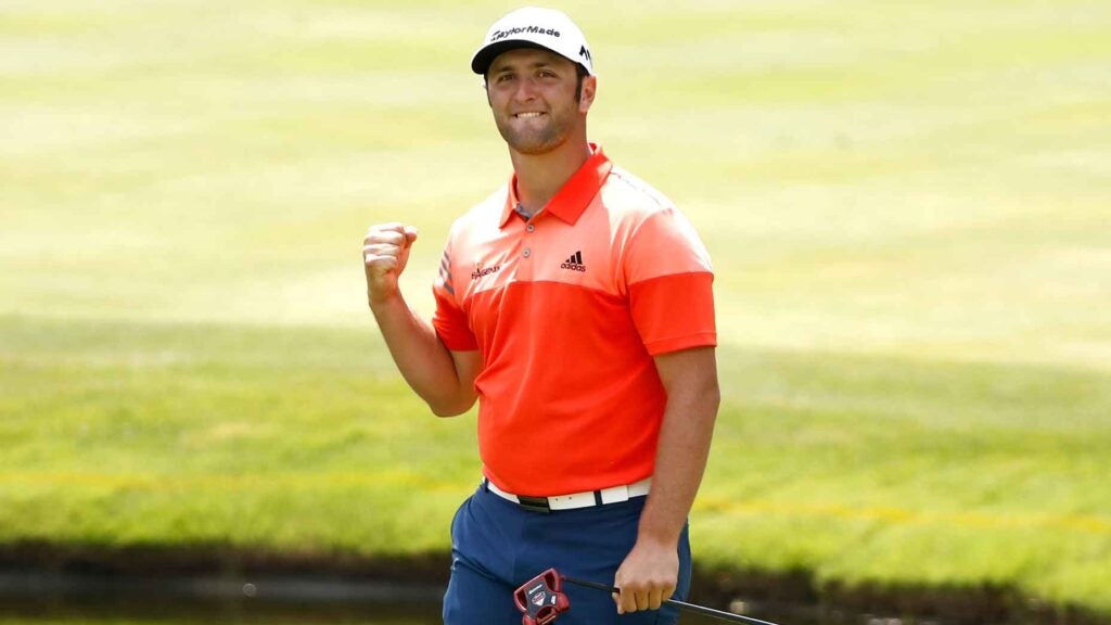 Jon Rahm fist pumps