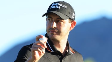 LA QUINTA, CALIFORNIA - JANUARY 20: Patrick Cantlay acknowledges the crowd on the 18th hole during the first round of The American Express at the La Quinta Country Club on January 20, 2022 in La Quinta, California. (Photo by Sam Greenwood/Getty Images)