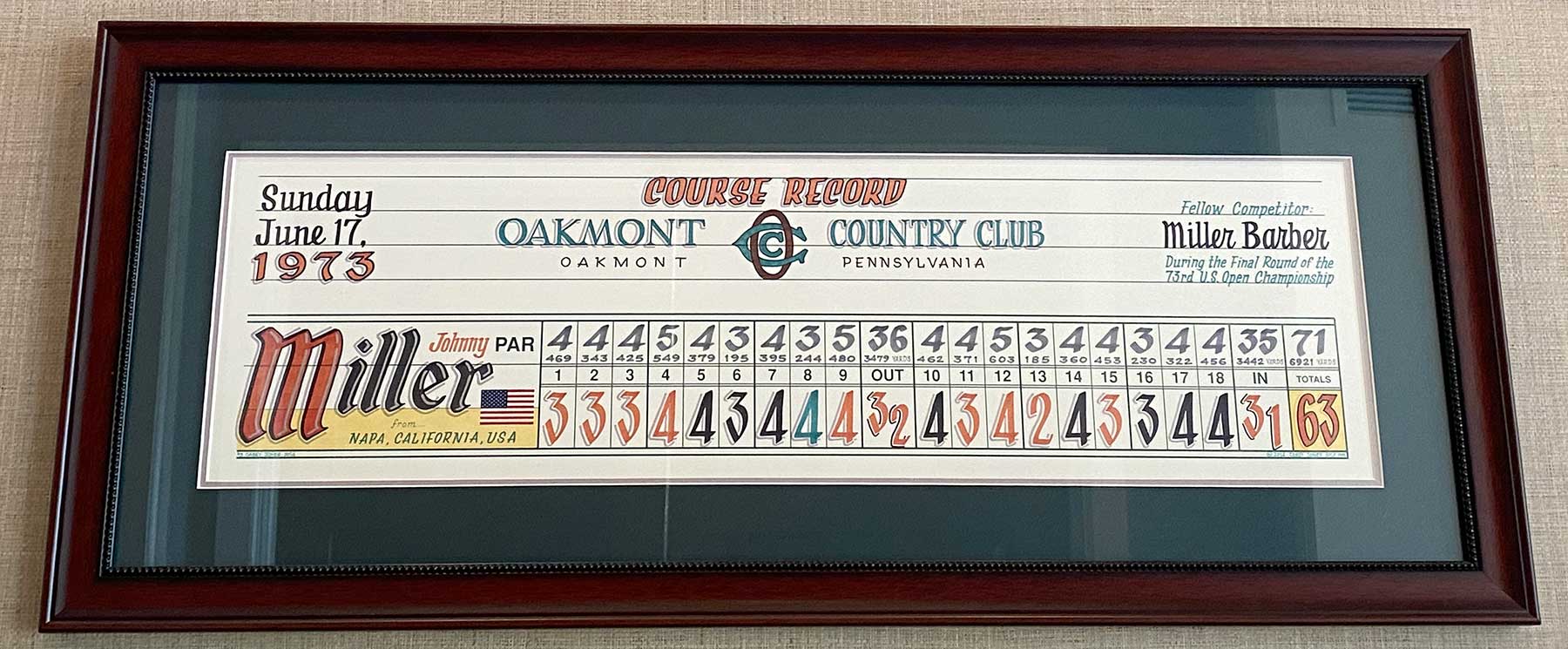 calligraphy oakmont scorecard