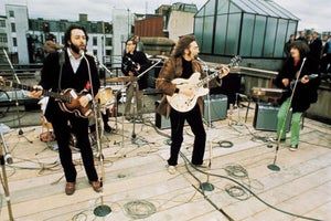 beatles playing get back on rooftop