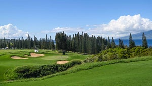 The 1st hole at The Plantation Course at Kapalua.