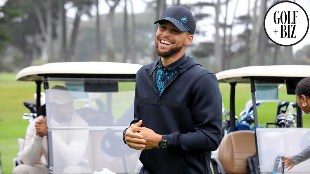Stephen Curry attends The Workday Charity Classic, hosted by Stephen and Ayesha Curry's Eat. Learn. Play. and Workday, at Franklin Elementary School in 2021.