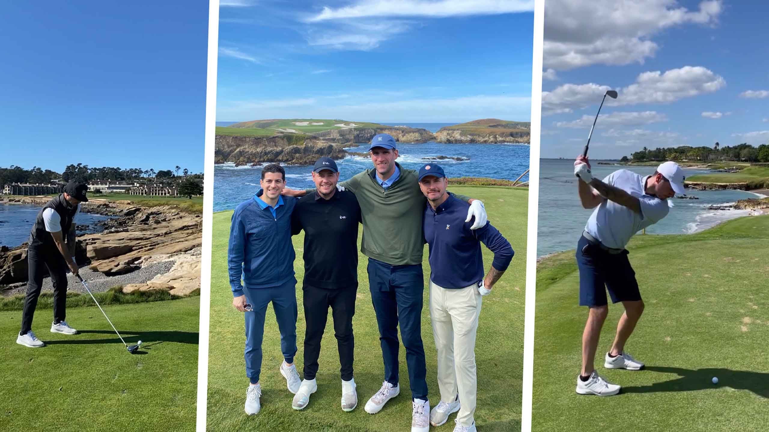 JJ Redick with friends on golf course