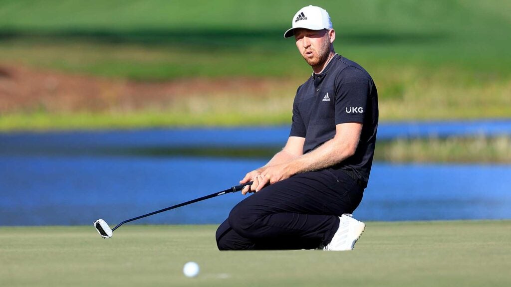 Daniel Berger reacts to a missed putt at the Honda Classic.