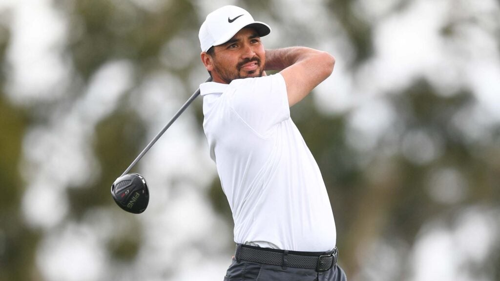Jason Day tees off during recent golf tournament