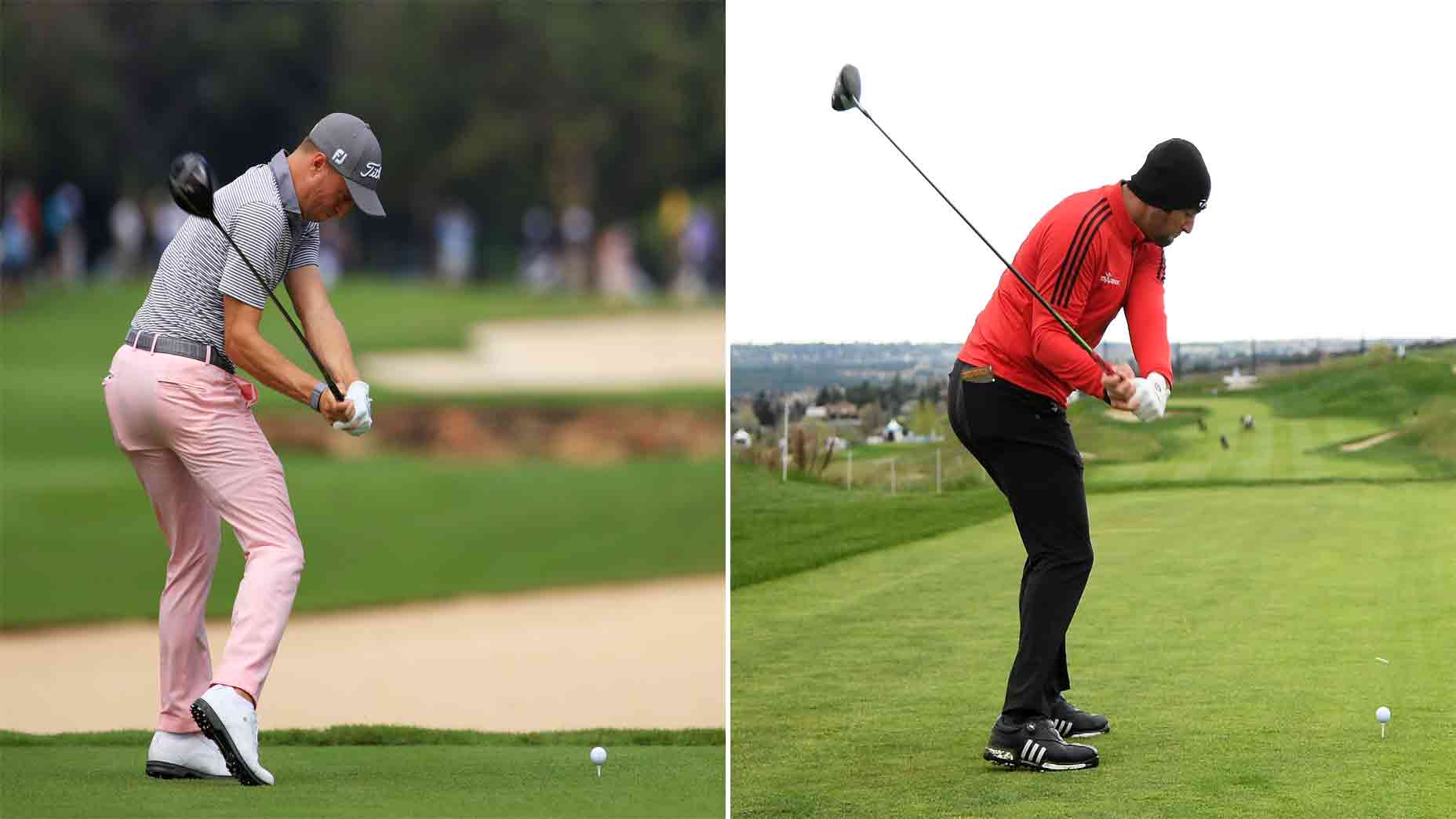 justin thomas and jon rahm swing