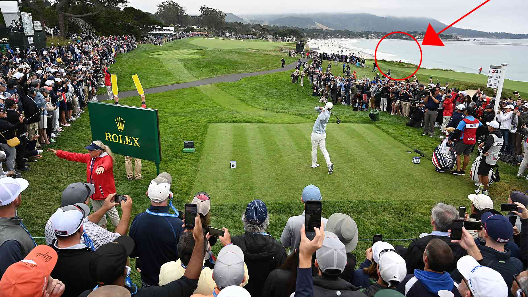 Pebble Beach brings back chaotic 10th tee box for ProAm Sunday