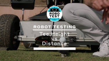 robot testing golf tee height